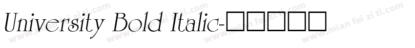 University Bold Italic字体转换